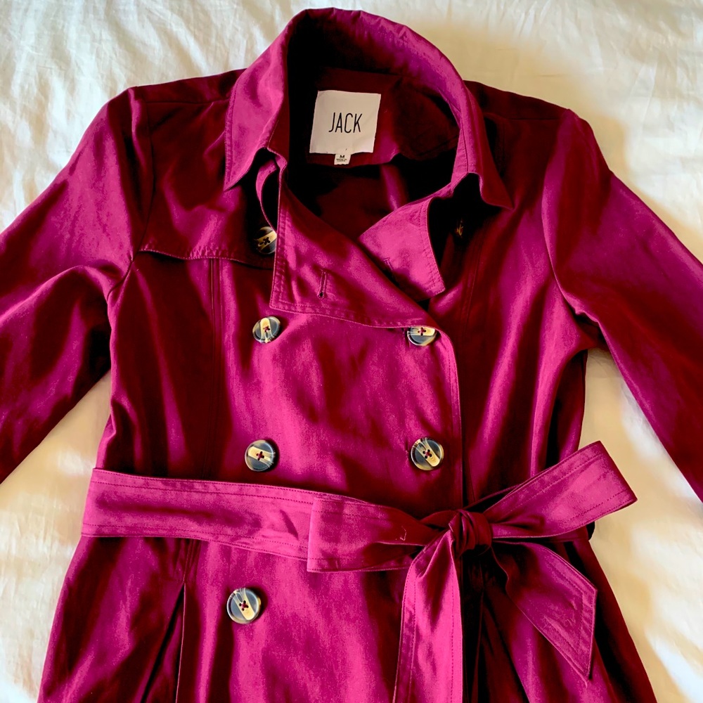 Eggplant Trench Coat by Jack